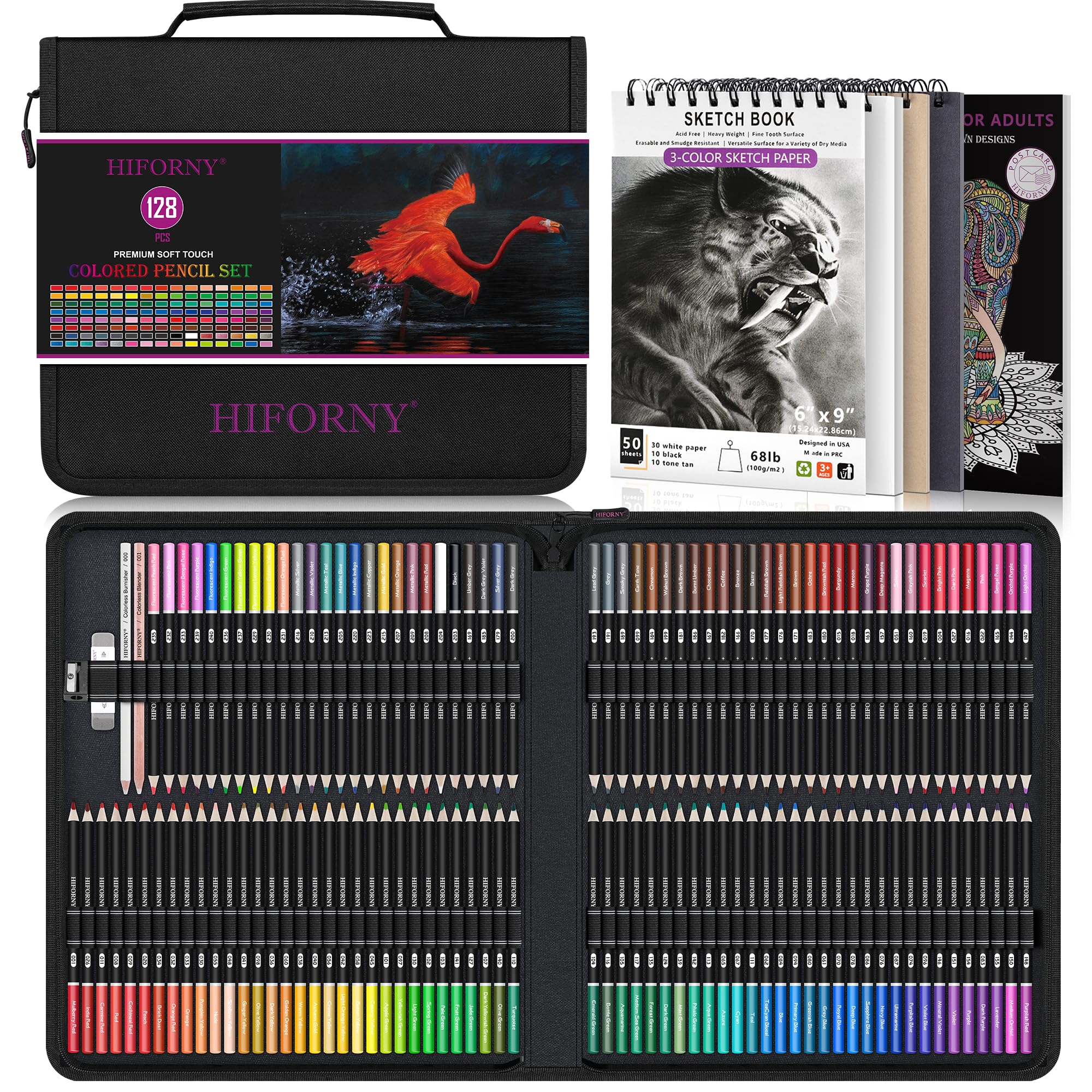 Amazon.co.jp: HIFORNY 大人向け色鉛筆128本セット – スケッチブック